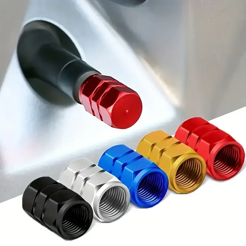 4개입 알루미늄 타이어 밸브 캡 자동차 림 플러그 타이 - Motorcycle Valve Cover 리뷰 및 가격